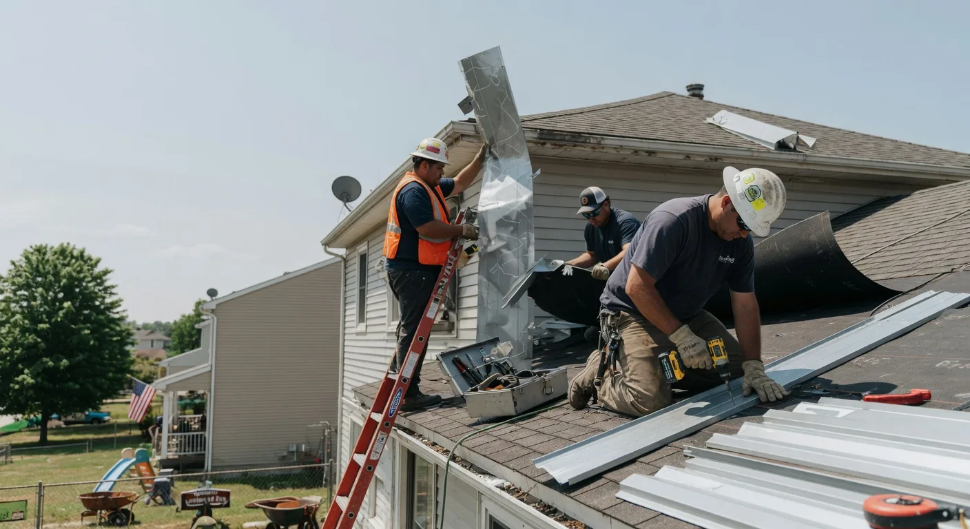 Storm Damage Metal Roof Repair in Fleetville, PA